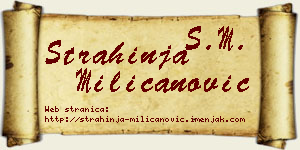 Strahinja Milicanović vizit kartica